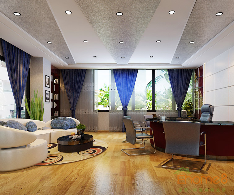 現代風辦公室裝修效果圖1