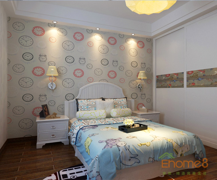 三房一廳108㎡歐式簡(jiǎn)約溫馨兒童房裝修效果圖1