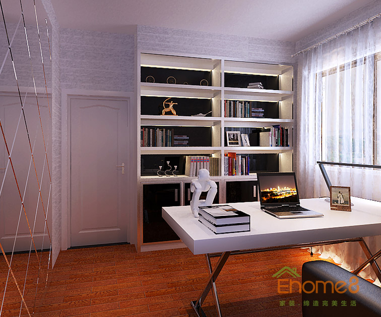 72㎡兩房一廳法式風格書房裝修效果圖