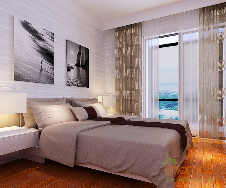 72㎡兩房一廳法式風格主臥裝修效果圖